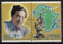 Portrait of Noguchi Hideyo & Map of Africa