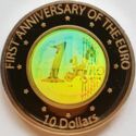 10 Dollars (The anniversary of the euro in circulation)