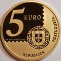 5 Euro (150th Anniversary - First Portuguese Postage Stamp)
