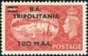 British Stamp Overprinted "B.A. Tripolitania"