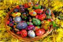 Easter basket with eggs