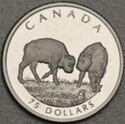 75 Dollars (Canadian Wildlife platinum series. Bison)