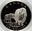150 Dollars (Canadian Wildlife platinum series. Musk ox)