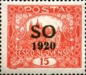 Hradcany at Prague - overprint S O 1920