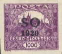 Hradcany at Prague - overprint S O 1920