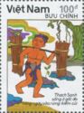 Thạch Sanh lives under the big banyan, finds firewood