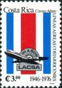LACSA emblem and Costa Rican flag