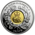 1 Crown (Queen Elizabeth II Sapphire Jubilee: Royal Cypher)