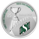 25 Cents (100th Anniversary of Grey Cup. Saskatchewan Roughriders)