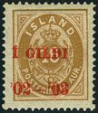 16 Aur Brown W/ Red Overprint