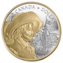 1 Dollar (400th Anniversary of Quebec City. Gold plated)