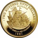250 Dollars (Queen Isabella receiving Columbus)