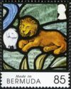 Lion and lamb stained glass