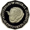 50 Cents (25th Anniversary of Decimal Currency)