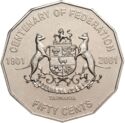 50 Cents (Centenairy of the Federation of Australia Tasmania)