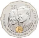 50 Cents (Royal Wedding of Catherine and William - Silver edition)