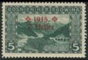 Neretva with the mountain Prenj, overprinted