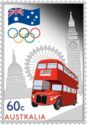 60 Cents (London Olympics - Coin and stamp)