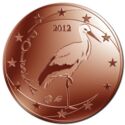 2 Euro Cent (Stork)