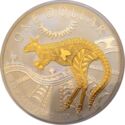 1 Dollar (Aboriginal-style kangaroo. Gilted)