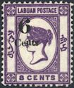 Overprinted "6 Cents" in Black