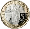 5 Euro (50th Anniversary of the foundation of the Carabinieri Command for the Protection …