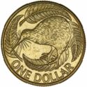 1 Dollar (Kiwi. Brass)