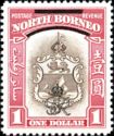 Badge of the British North Borneo Company - overprinted
