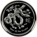 1 Dollar (Year of the Snake - high relief)