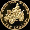 10 Dollars (Century of Motoring - Gilt edition)