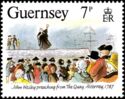 John Wesley preaching from the Quay, Alderney, 1787