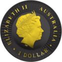 1 Dollar (Australian Kangaroo. Black Gold edition)