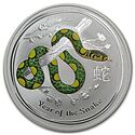 2 Dollars (Year of the Snake - green and yellow)