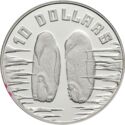 10 Dollars (Emperor Penguins. Piedfort)