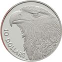 10 Dollars (Wedge-tailed eagle. Piedfort)