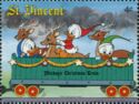 Huey, Dewey, Louie riding with Reindeer