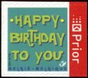 Happy Birthday Self-adhesive - Right Imperforate