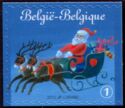 Santa Claus, Reindeer, Sleigh Inland - Right Imperforate