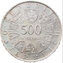 500 Schilling (80th Birth of Leopold Figl)