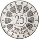 25 Schilling (Poet Franz Grillparzer - dotted circle)