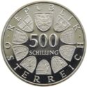 500 Schilling (Centennial - Vienna City Hall)