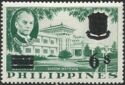 Quezon institute with overprint 6 S/5+5 centavos