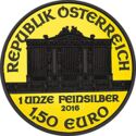1.50 Euro (Vienna Philharmonic - Gilded Partially Rhutenium)
