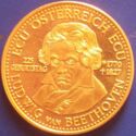 1 Ecu (Ludwig van Beethoven. No date)