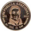 5 Pesos (150th Death anniversary of general San Martín)