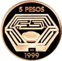 5 Pesos (100th Birth Anniversary of writer Jorge Luis Borges)