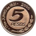 5 Pesos (180th Death of Gral. Martín Miguel de Güemes)