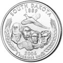 25 Cents / Quarter (South Dakota - Silver edition)