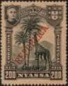 D. Manuel II - Giraffe (Giraffa camelopardalis) - Overprint