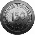 150 Pfennig (Ludwigs-Eisenbahn Nürnberg-Fürth)
